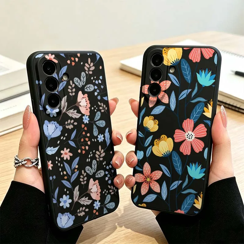 Exquisite Floral Pattern Cover For Samsung Galaxy A73 A71 A56 A55 A54 A53 A52 A50 A40 A37 A36 A35 A32 A31 Phone Case