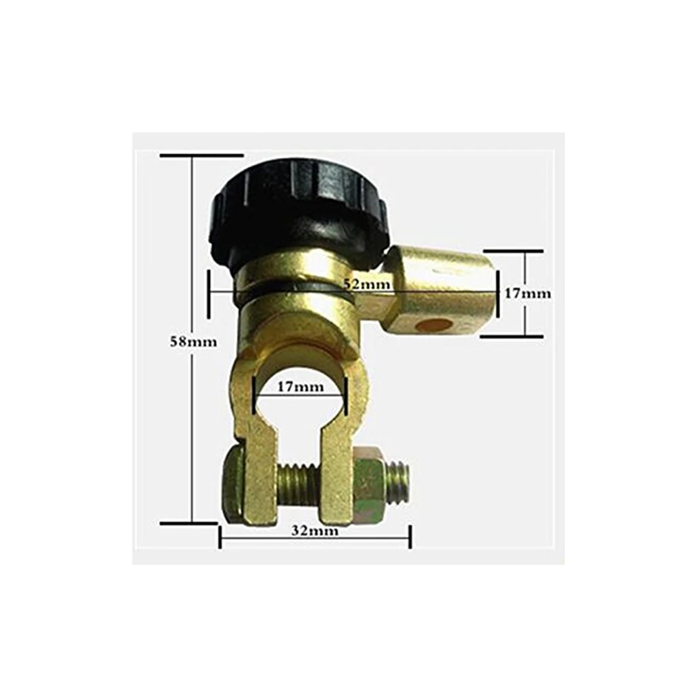 

Disconnect Switch 17Mm Knob Bolt Terminal Power Off Switch For Car Truck Auto Cutoff Electric Leakage Protection