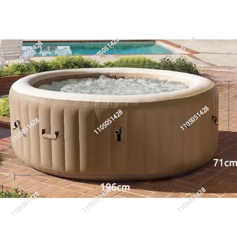 Jacuzzi Portátil para 4-6 Pessoas, Banheira Inflável para Piscina