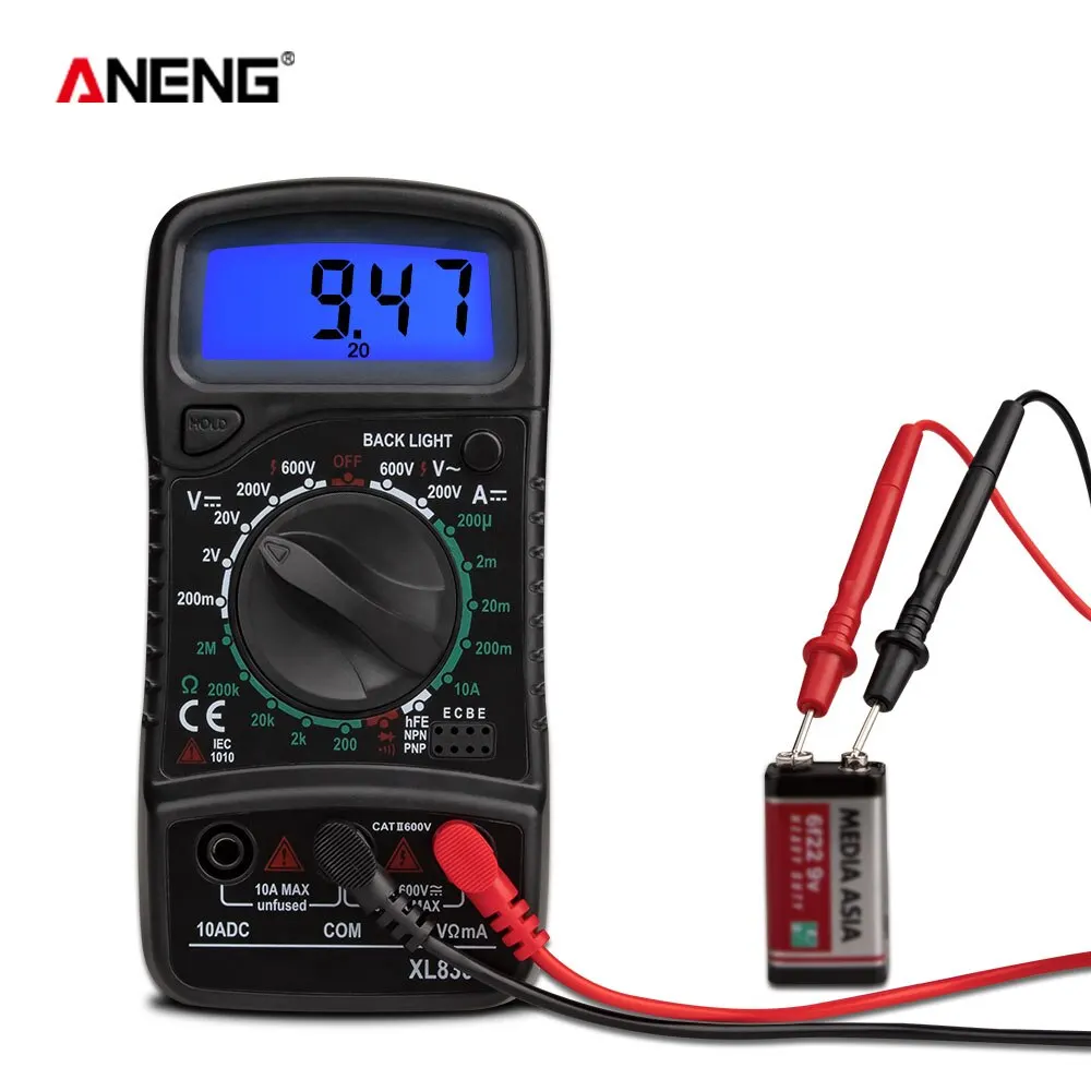 ANENG XL830L cyfrowy multimetr wielofunkcyjny wysokiej precyzji cyfrowy wyświetlacz elektryczny rezystancyjny miernik napięcia