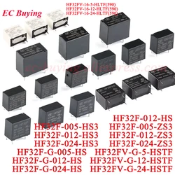 10Pcs/1pc Power Relays HF32F HF32F-G HF32FV-G JZC-32F -005 -012 -024 -5 HS HS3 ZS3 HSTF DC 5V 12V 24V 3A 5A 10A 4PIN 5PIN Rele