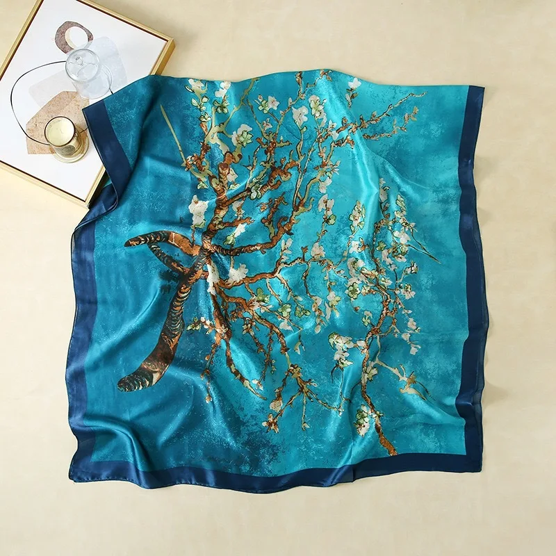 Spring Scarf Women's Luxury Design Scarf Silk Sun Protection Breathable Smooth Scarf Soft Muslim Headband Shawl Beach 85x180cm image 3