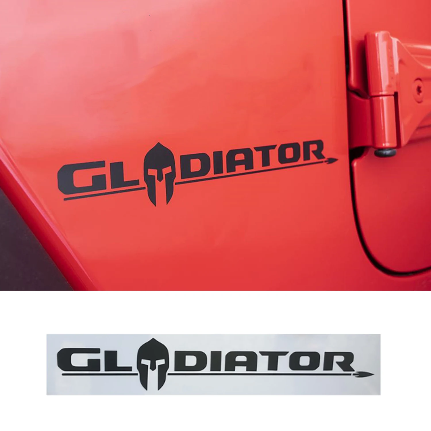 Car Door Stickers Fender Decal Co-pilot Engine Hood Side Decal Trim for Jeep Gladiator Vinyl Letters Decor Accessories Parts