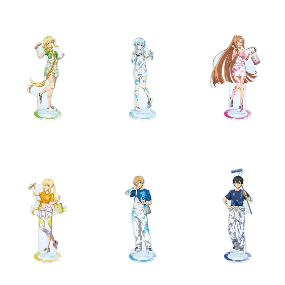 15cm Sword Art Online Acrylic Keychain Model Figure Cosplay Plate Holder Topper Birthday Fans Halloween‌ Gift