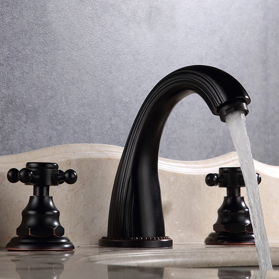 

Смесители, модный смеситель для раковины, набор смесителей для ванной комнаты с изливом и двойным рычагом