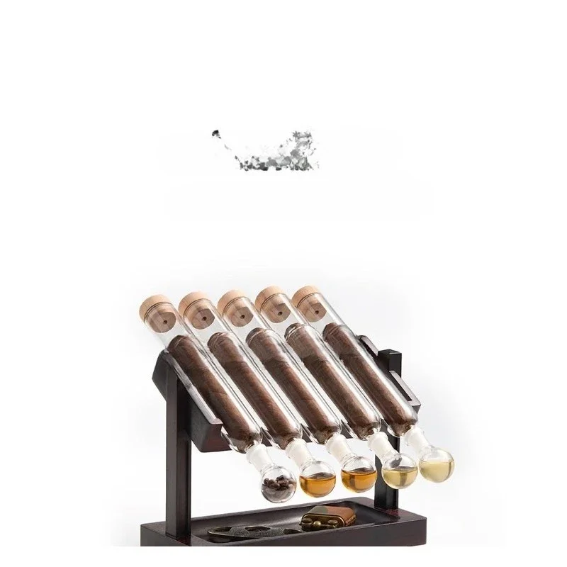 

Five-tube tilted cigar incense rack, moisturizing, curing, mellowing, humidor, purple Chinese gift.