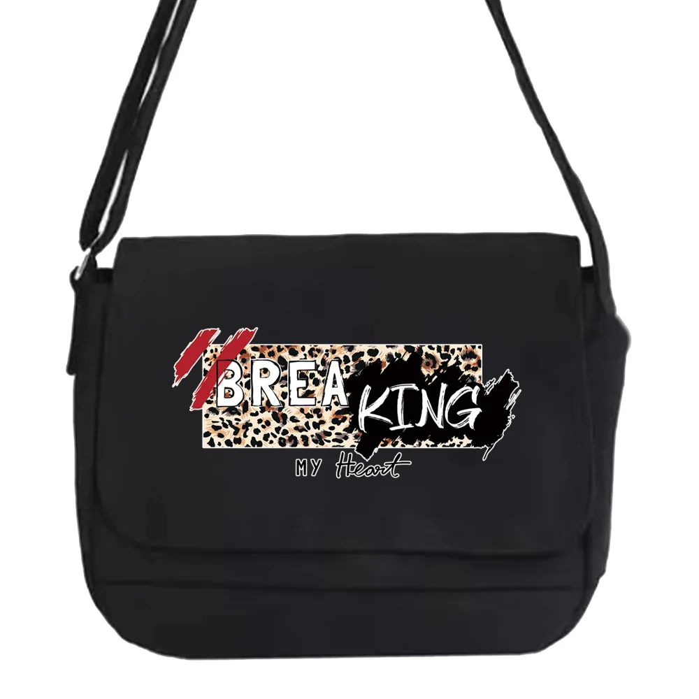 Messenger Bag Personality Tooling Multi-function Messenger Bag Japanese Harajuku Wind Portable One-shoulder Leopard Pattern Bags