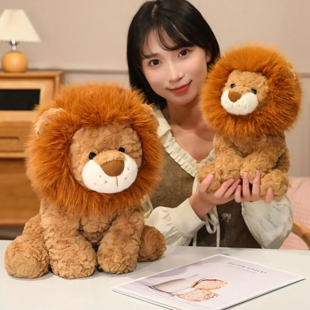 

New Design Soft Lion Stuffed Animal Plush Pillow Emotional Support Cute Plush Toy 13.8inch Stuffed Toys