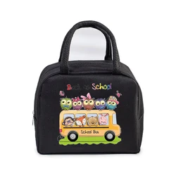 Cartoon Owl coibentato Lunch Box borse ritorno a scuola stampa isolamento Cooler Bento Pouch School Student Kids Women Lunch Bag