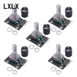 Módulo Codificador rotativo de 5 piezas y 360 grados, placa de desarrollo de Sensor de ladrillo de KY-040 con botones de 15X16,5 Mm para Arduino