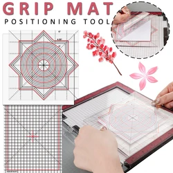 Tappetini adesivi antiscivolo multiuso adatti allo strumento di posizionamento dei timbri per la creazione di cartoline artigianali Tappetino con impugnatura fotopolimerica con guide stampate