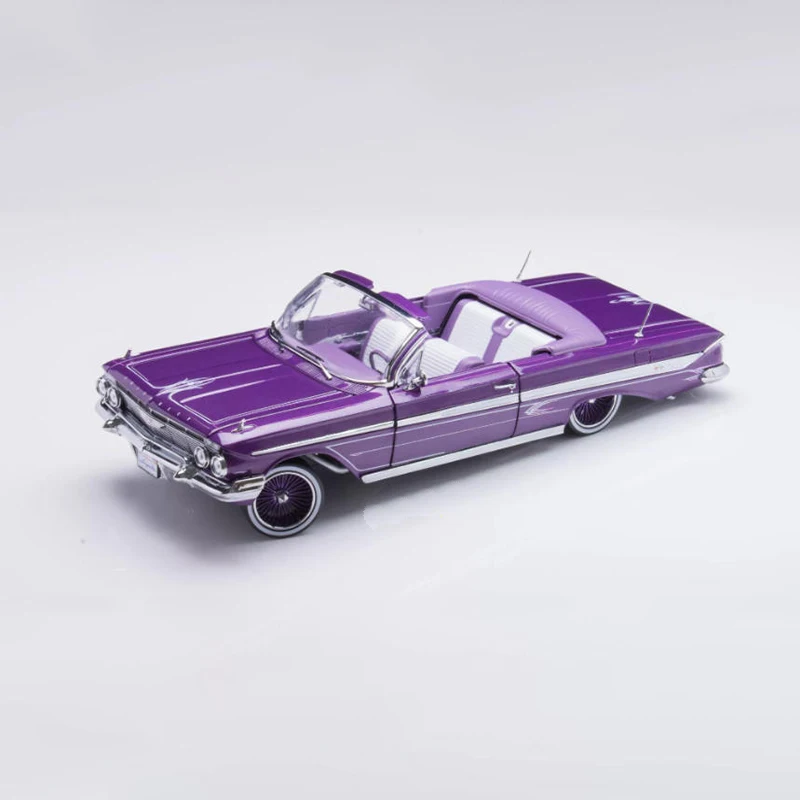 Original 1:18 Scale Impala Lowrider 1961 Simulation Alloy Car Model Static Display Collectible Toy Gift Souvenir Decoration