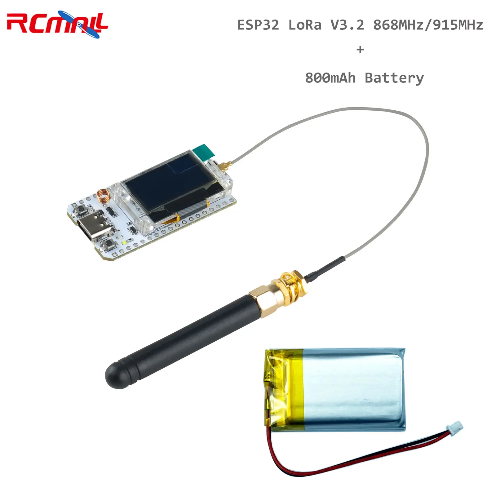 

Heltec Meshtastic ESP32 LoRa V3.2 WIFI BT Dev Board SX1262 0.96 Inch OLED Display + 800mAh Battery Lora Kit for Arduino LoRaWAN