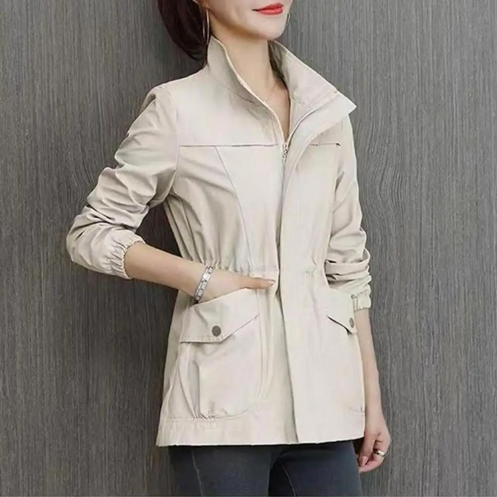 

Double-Sided Trench Coat Women 2023 New Spring Autumn Clothes Hooded Print Mid Long Windbreaker Jacket Female Outerwear Tops 4XL