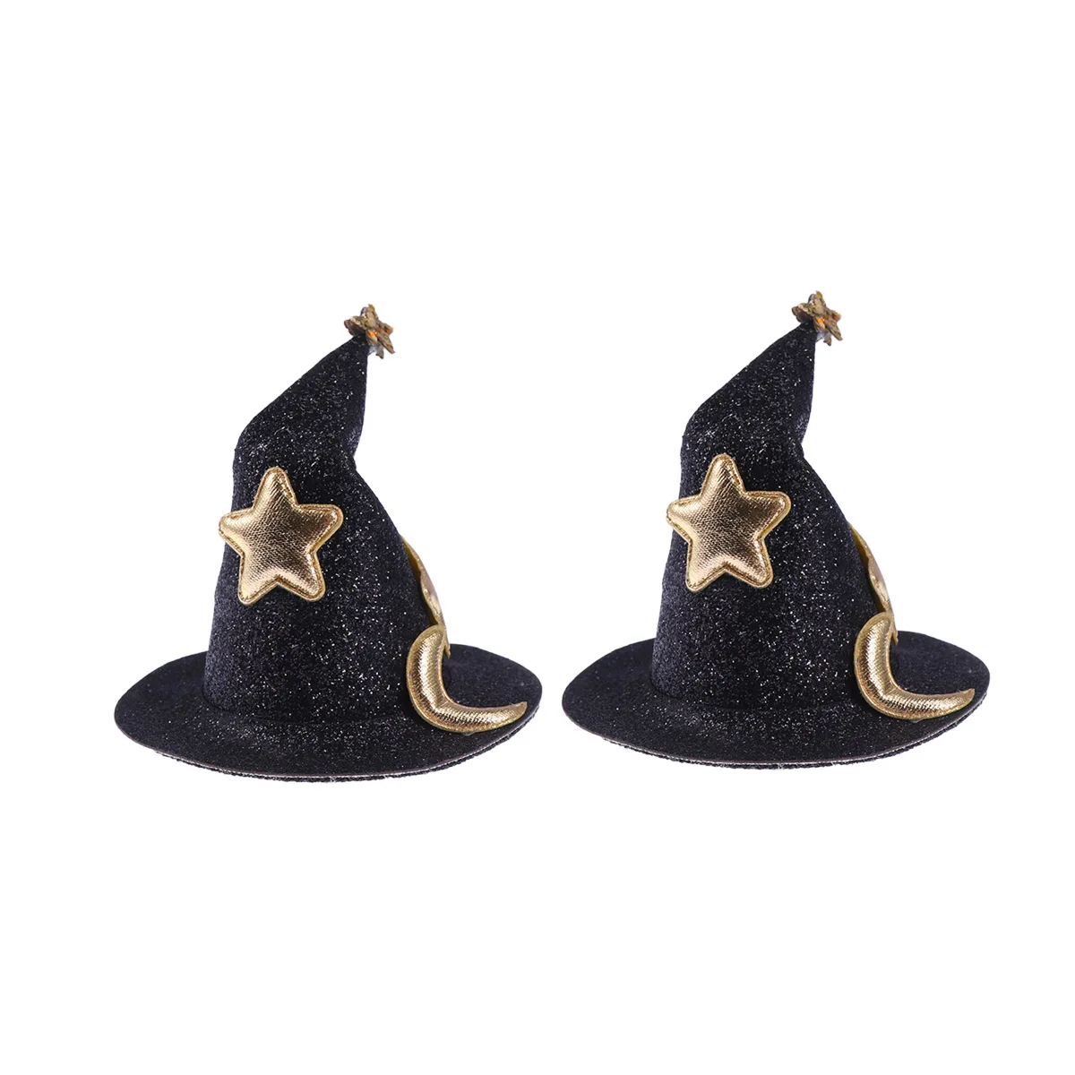 

2PCS Halloween Hairpin Accessories Durable Material Kids Girls Witch Hat Clips Hair Decorations Festive Theme Gifts