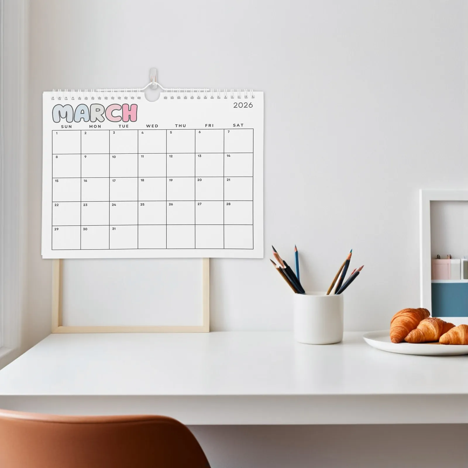 

2026 Wall Calendar Large Spiral Bound Hanging Planner Monthly Calendar for Office Home Scheduling Organizing Planner Calendars