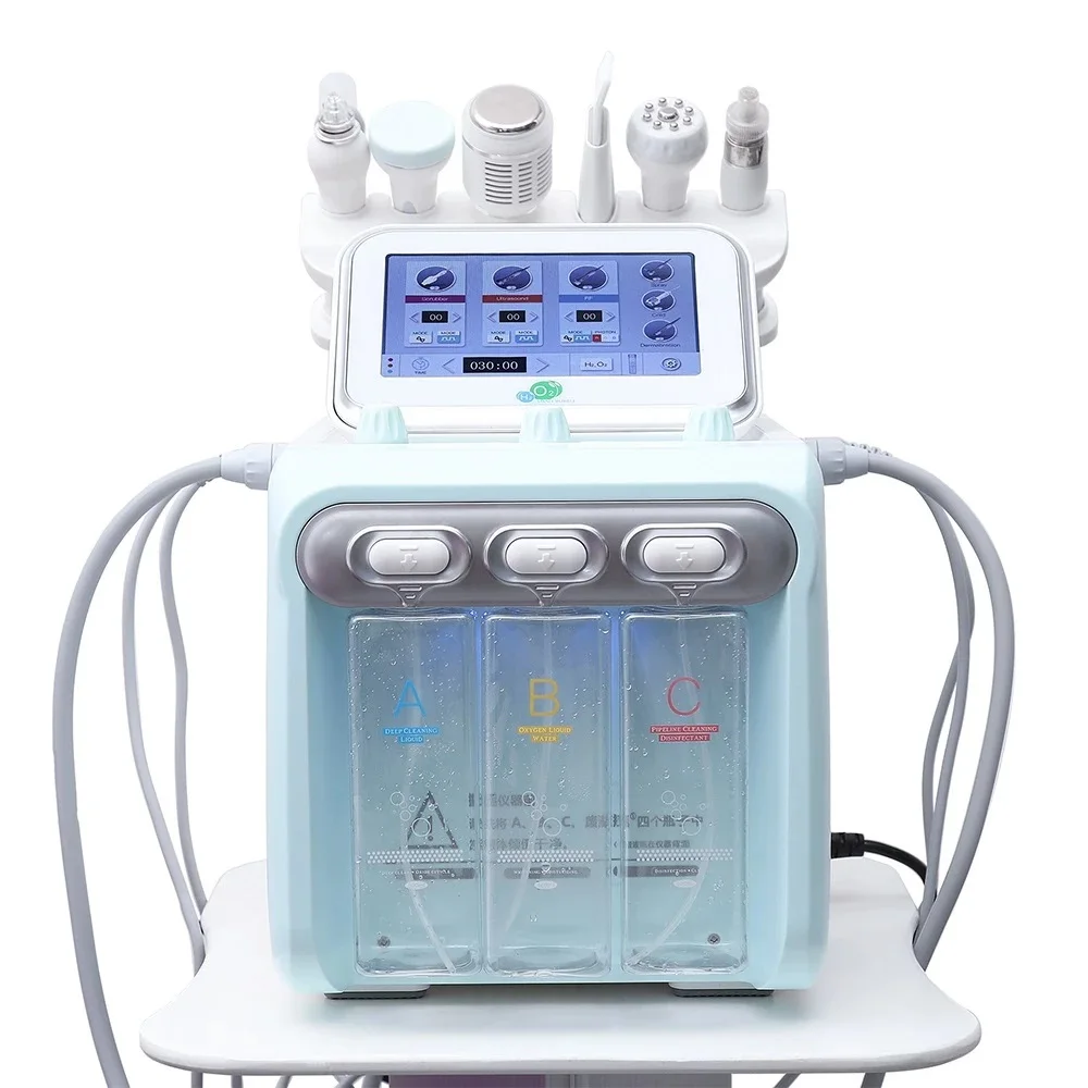 6 in 1 hydradermabrasion facial cleanser diamond dermabrasion machine for skin rejuvenation facial steamer moisturizing machine