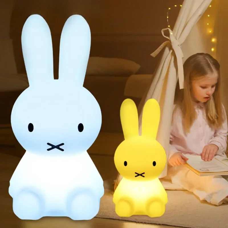 Rabbit Mood Light 80CM 16 Color Band Remote Control USB Charging Decoration Bedroom Bedside Light Children\'s Birthday Gift