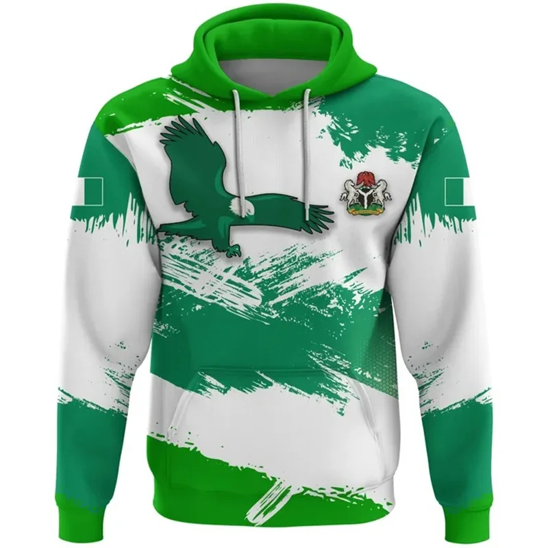 Nigeria National Emblem Flag Graphic Hoodies For Men And Women New In Hoodies & Sweatshirts Pullover Streetwear Kid Sportwear