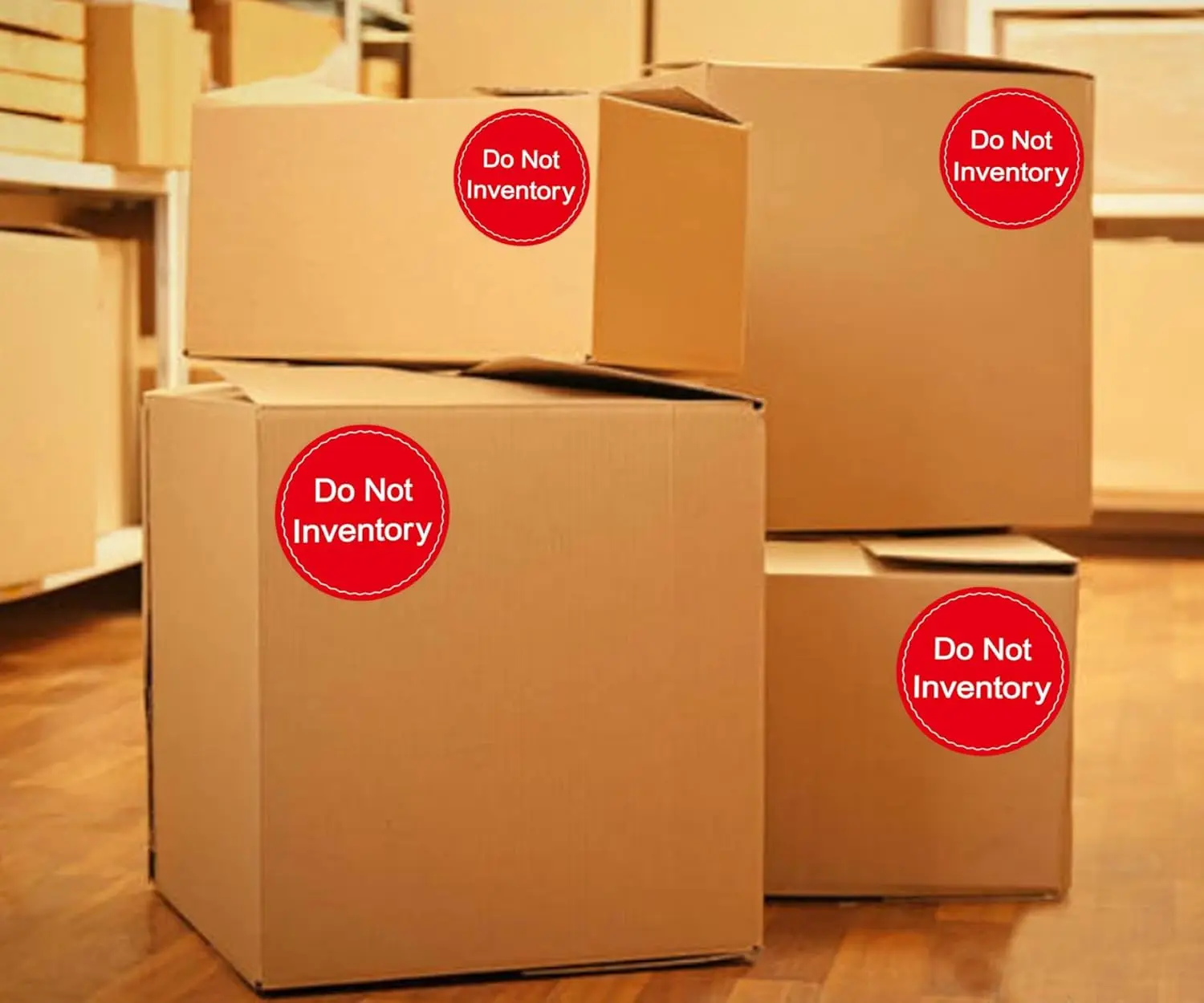 在庫不要ラベル 2インチ 在庫不要ステッカー 1ロールあたり500枚（2個パック）