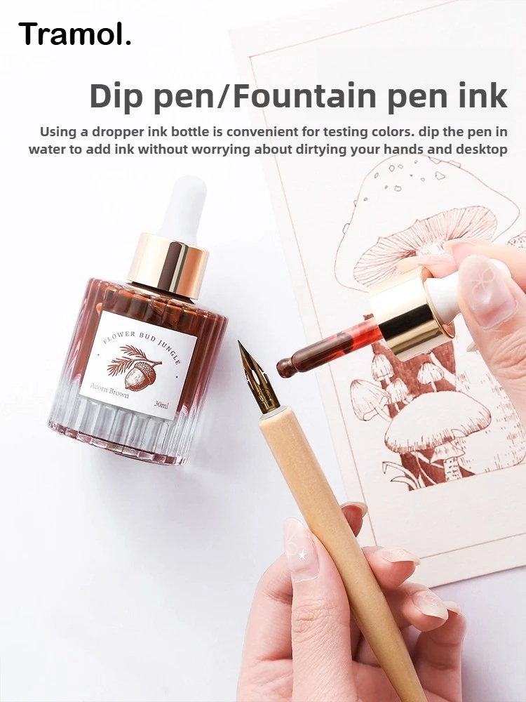 

Tramol 5 Colors 30ml Fountain Pen Ink Calligraphy Dip Pens Ink For JINHAO Majohn Hongdian Stationery School Office Supplies