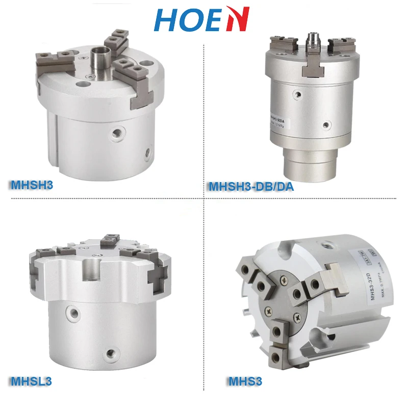 MHSH3 Series Through hole Parallel Air Gripper MHSH3-16 MHSH3-20/25/32/40/50/63/80/100 Pneumatic Cylinder