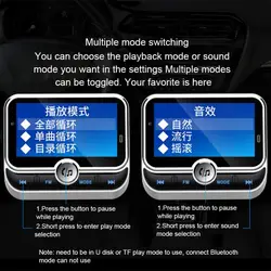 Car Bluetooth Receiver MP3 Music Car FM Transmitter TF Card U Disk AUX Hands free Kit 3 1A Fast Charging Adapter