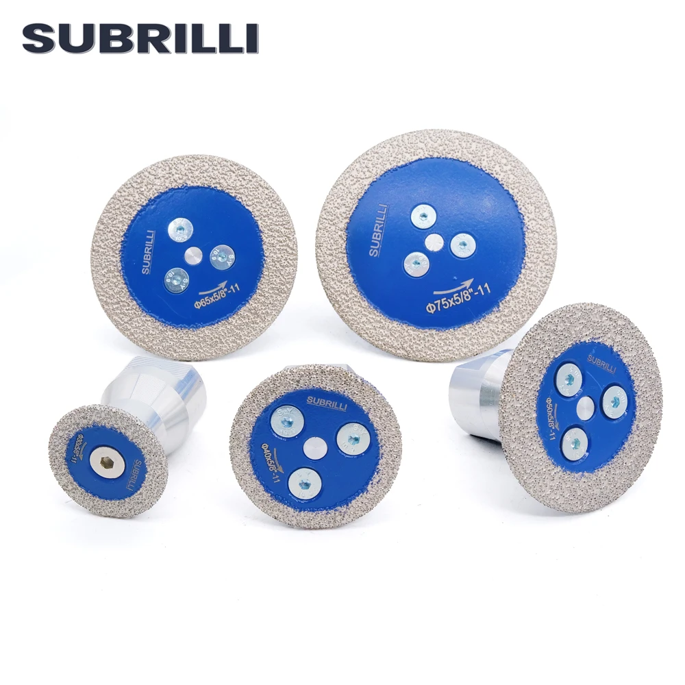 SUBRILLI 30/40/50/65/75 เพชรสูญญากาศ Brazed แกะสลักเลื่อย Caving ใบมีดบดตัดสําหรับกระเบื้องหินอ่อนคอนกรีตเซรามิค