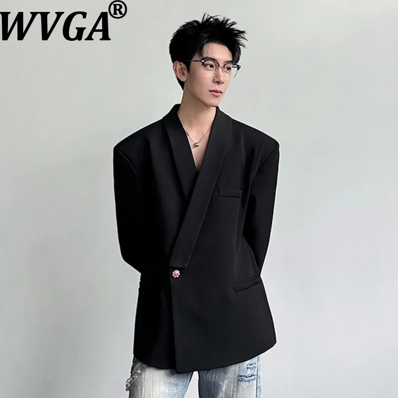 

WVGA Spring Autumn New Man Tide Trendy Turn-Down Collar Blazer High-end Niche Stylish Handsome Waist-cinching Jackets Ins W20512