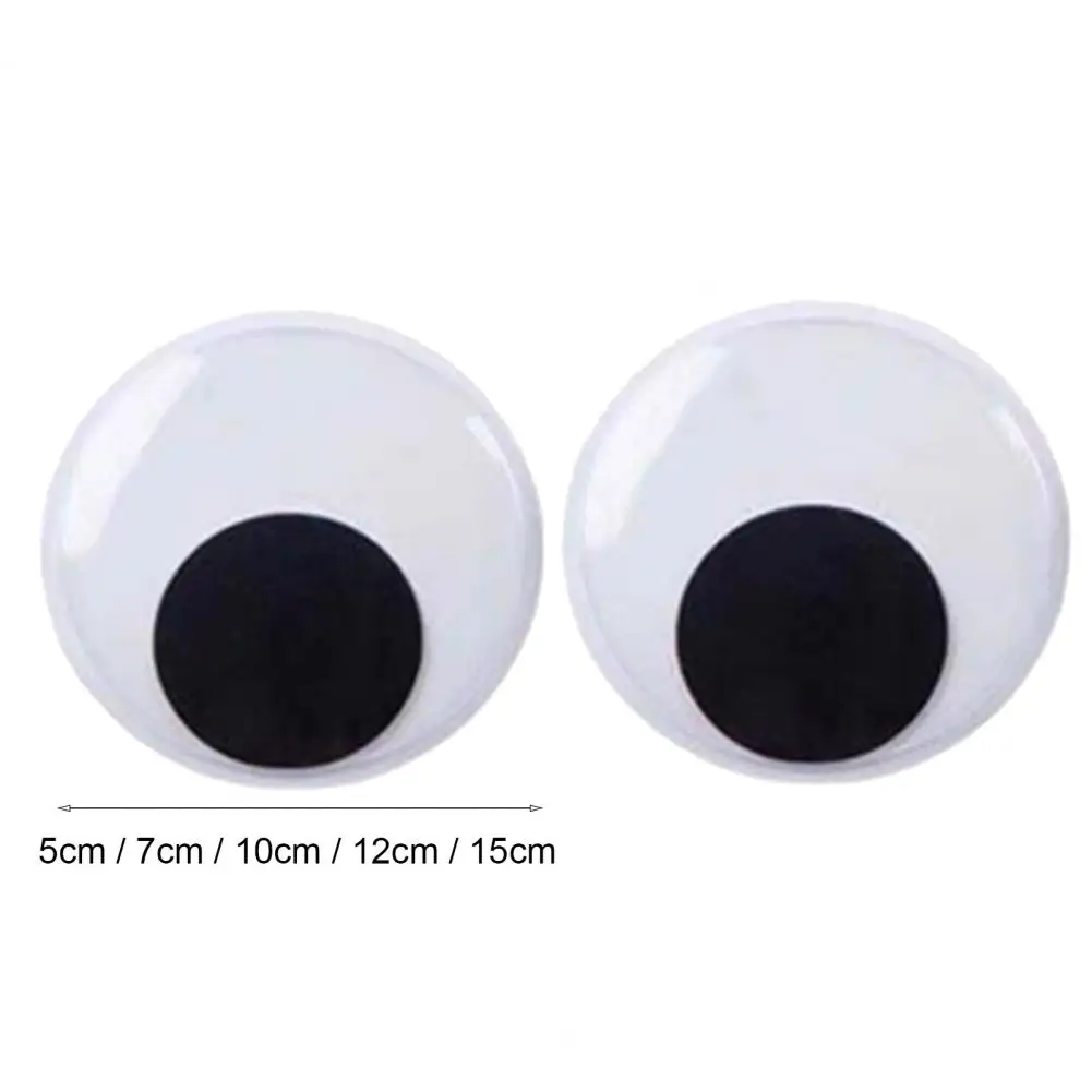 1 زوج 5/7/10/12/15 سنتيمتر مغناطيس الثلاجة ذاتية اللصق Googly تذبذب عيون ملصق DIY بها بنفسك أسود أبيض عيون Googly ملصقات الثلاجة