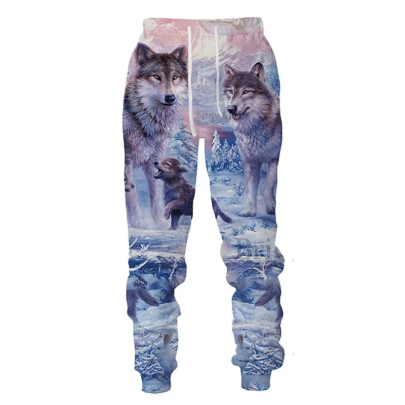 New Unisex The Wolf 3D Print Causal Clothing Fashion Men Women  Hip Hop Pants Plus Size S-7XL Trouser Jogger Men