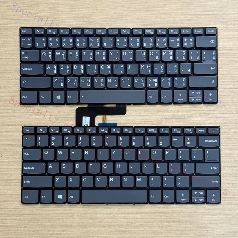 New For Lenovo K43c E43‑80 V130 V330‑14ARR Yoga 520‑14 330C‑14 Laptop US THAI With Backlight Keyboard Notebook Accessories