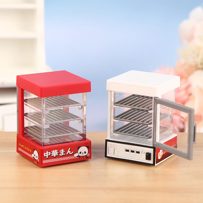 1:12 Dollhouse Miniature Micro-Wave เตาอบขนมปังตู้ไอน้ํากล่องไฟฟ้ารุ่นบ้านตุ๊กตาห้องครัวฉากอุปกรณ์เสริม