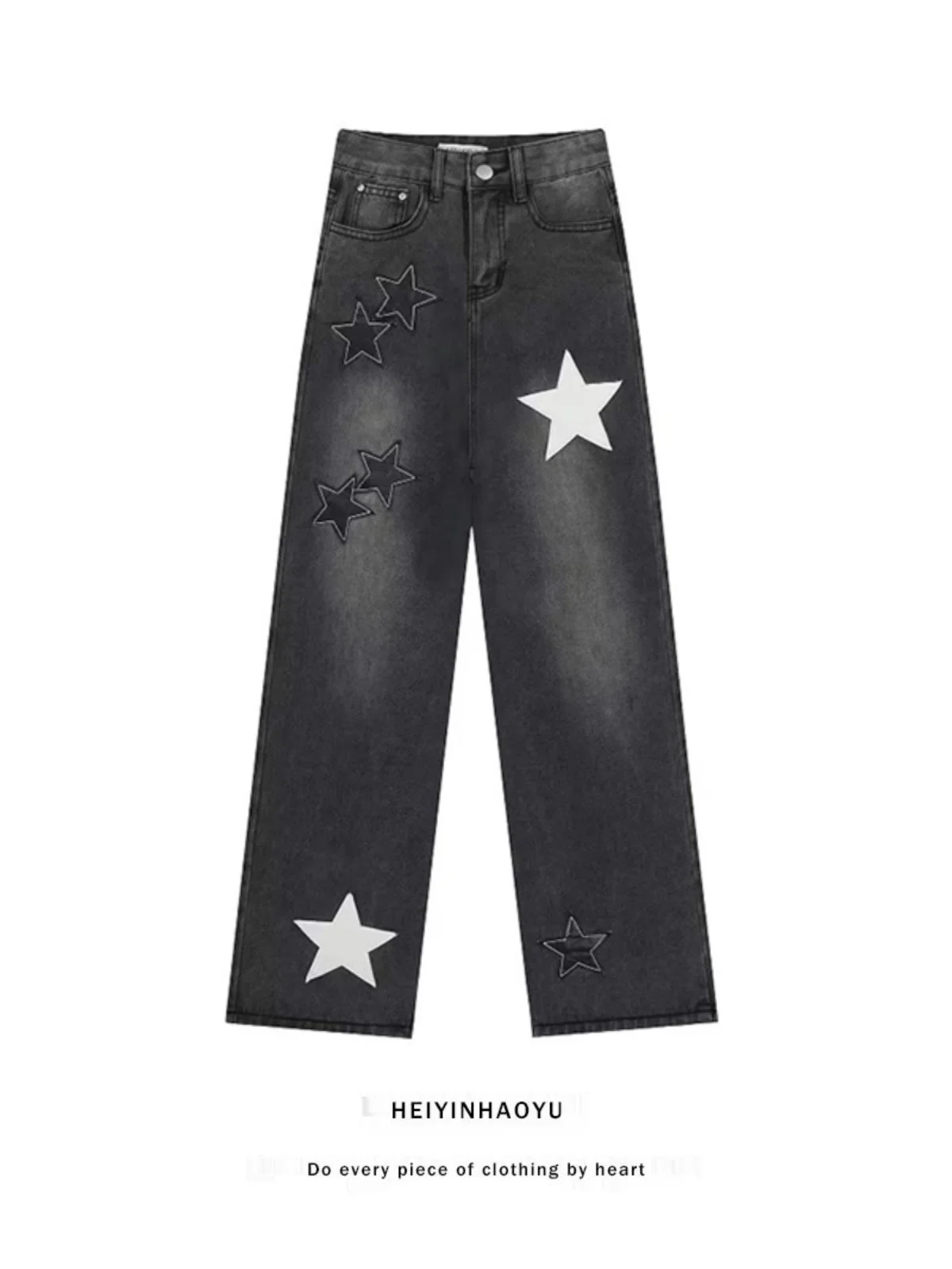 

Retro American Star Men's Jeans Casual Straight Leg Loose Fit Autumn New Style High Street Trendy Brand Jeans Youth Fashion