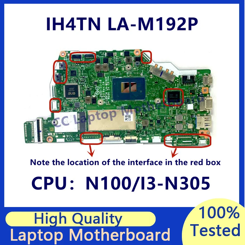 IH4TN LA-M192P Mainboard For Acer Laptop Motherboard With N100/I3-N305 CPU NBVYJ11006 High Quality 100% Full Tested Working Well