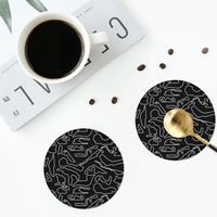 F1 2023 Tracks Coasters Kitchen Placemats Waterproof Insulation Cup Coffee Mats For Decor Home Tableware Pads Set of 4