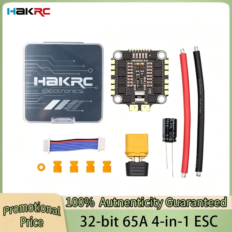 HAKRC 32BIT 65A BLHeli_32 2-8S 4in1 Brushless ESC 30.5 * 30.5mm for RC FPV Racing Drone