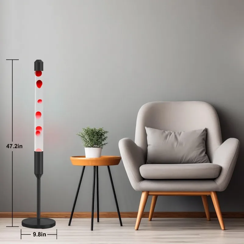 مصباح حركة سائل مقاس 47.5 بوصة، مصباح ماجما، ضوء استرخاء المزاج، مناسب للديكور المنزلي، غرفة المعيشة، المكتب، غرفة النوم،