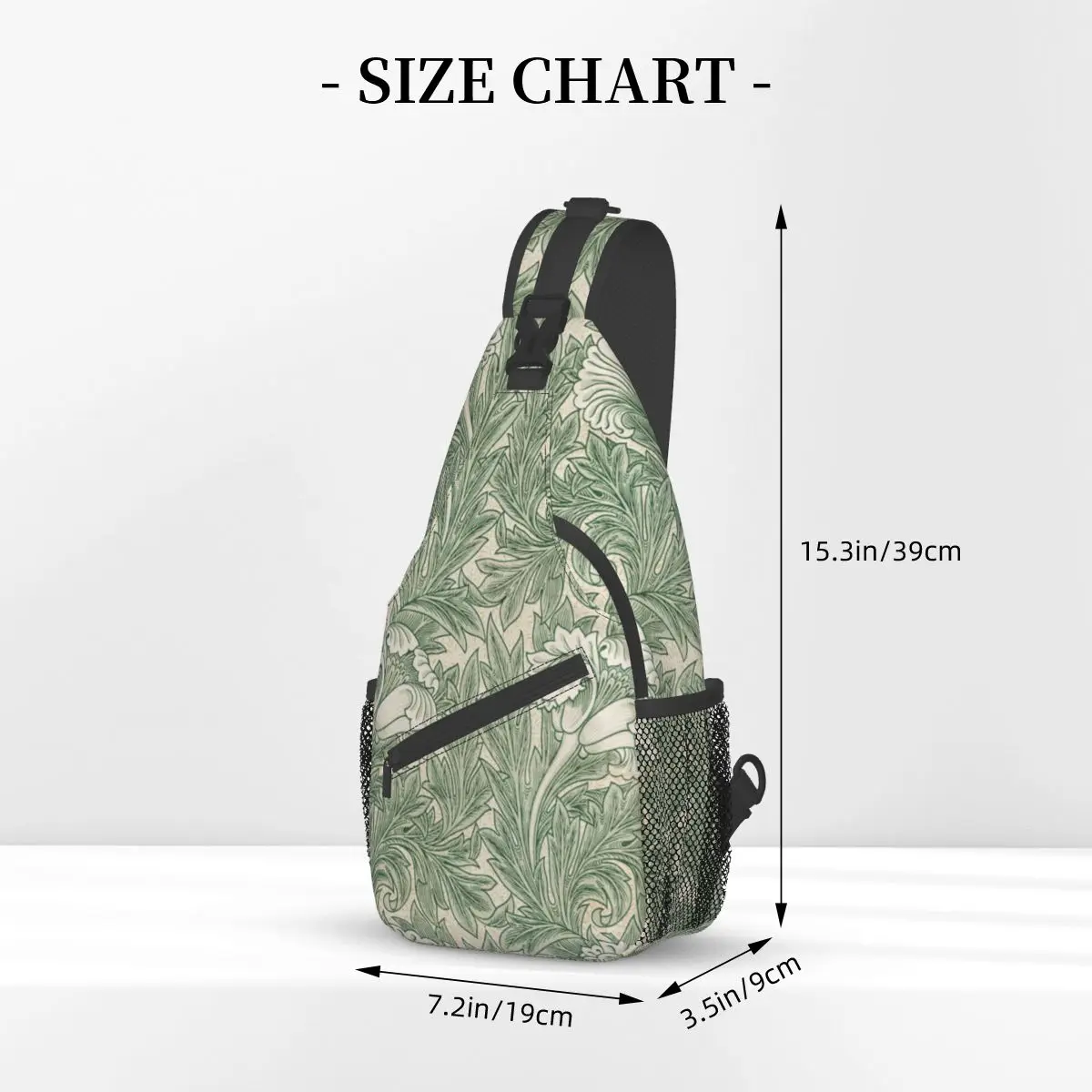 William Morris Tulpe Schulter taschen Brust Cross body Schulter Schlinge Rucksack Outdoor Wandern Tages rucksäcke Blumen Kunst Mode Tasche