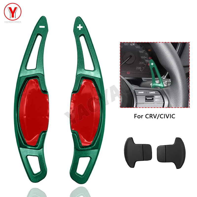 Steering Wheel Gear Shift Shifter For Honda Civic 11th CRV 2023 Paddle Shifter Car-styling Stickers