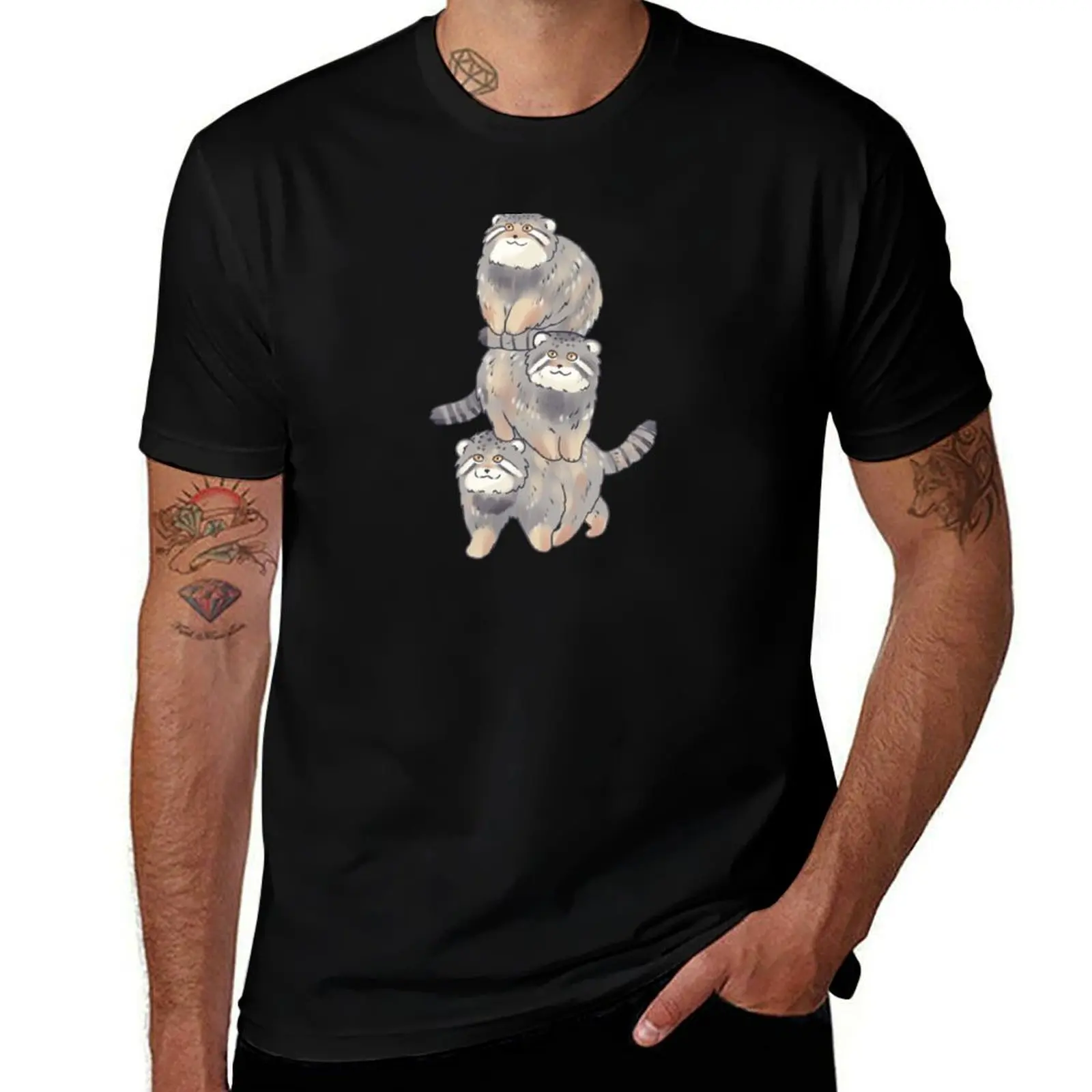 Chunky Pallas cat stack T-Shirt Basic Simple Design Short Sleeve Shirt T-Shirt