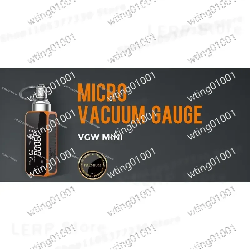for HVAC Automotive Digital Vacuum Gauge 1-19000 Microns Mini Wireless Micron Meter with 1/4 Inch Port High Precision Leak