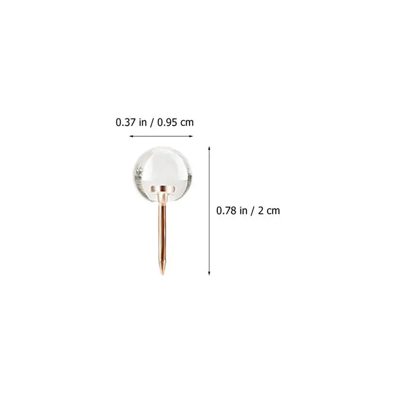 50Pcs Push Pins Delicate Transparent Thumb Tacks With Plastic Box Multi-Function Thumbtacks For Craft Projects Cork Board Photo