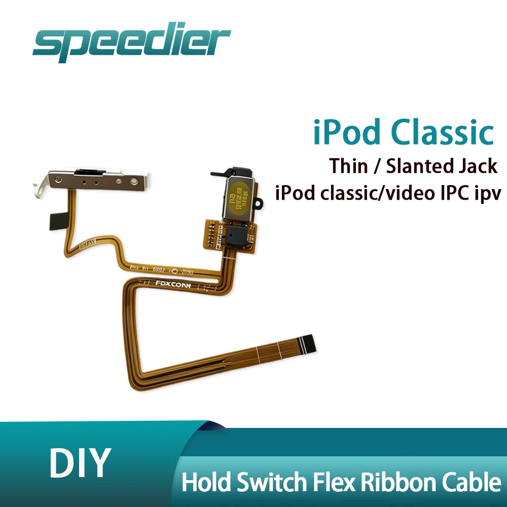 

Audio Jack Hold Switch Flex Ribbon Cable for iPod Classic 80GB 120GB 160GB Thin / iPod Video 30GB (Slanted Port)
