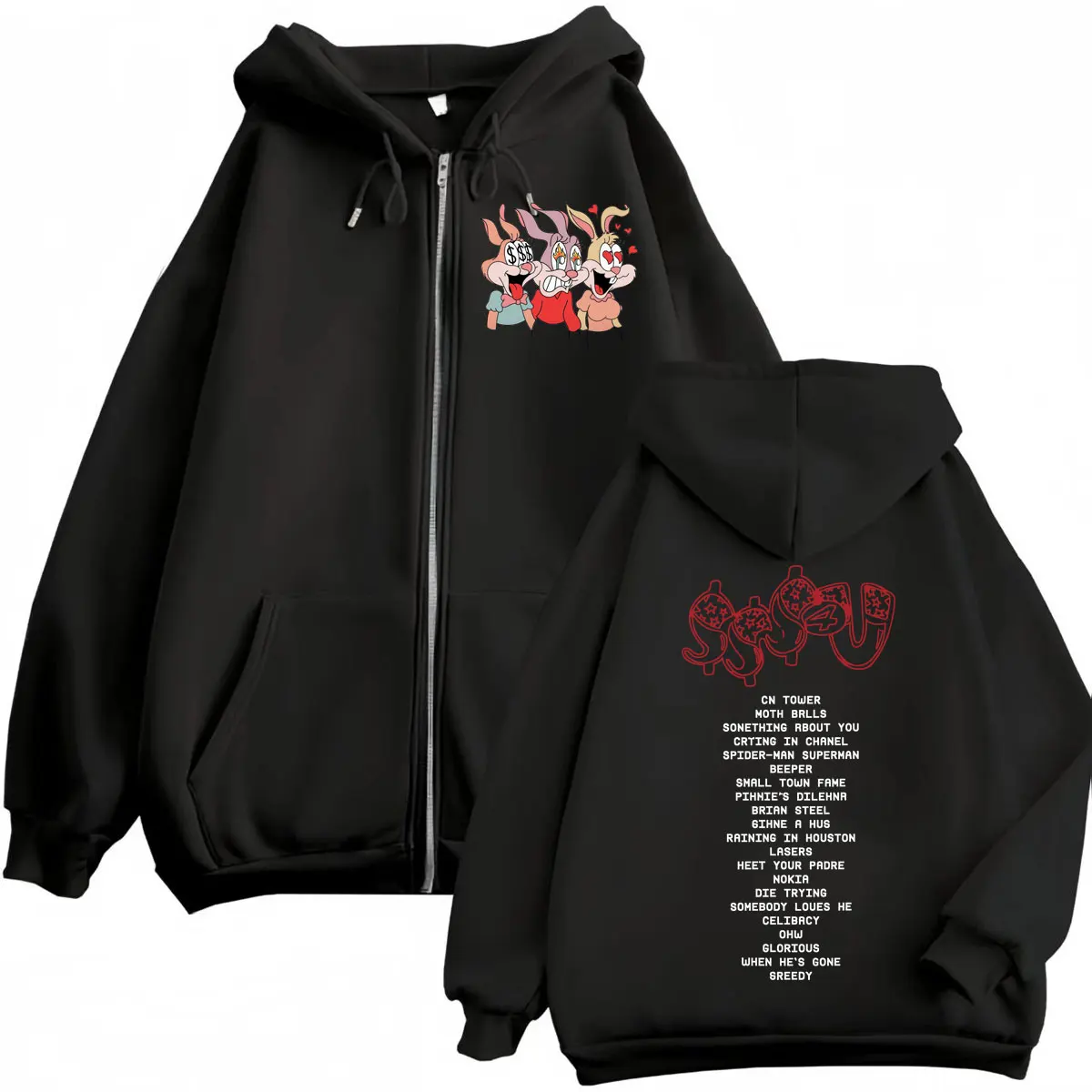 

Rapper Drake & PARTYNEXTDOOR Some Sexy Songs 4 U 2025 New Album Zipper Hoodies Men's Women's Fashion Hip Hop Zip Up Sweatshirts