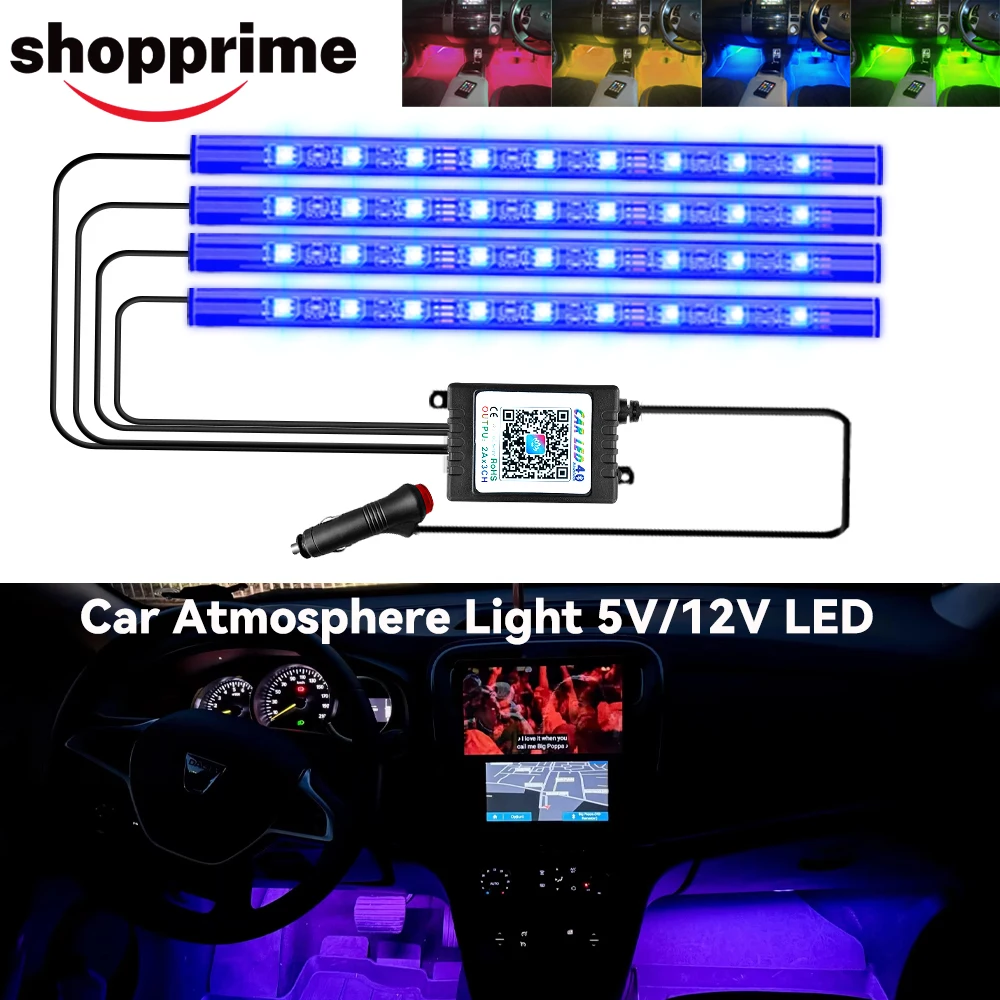 

Led Underglow Light for Auto Glowing Accessories Decorative Lighting RGB Neon Flexible Strip APP Control Backlight For CAR Truck
