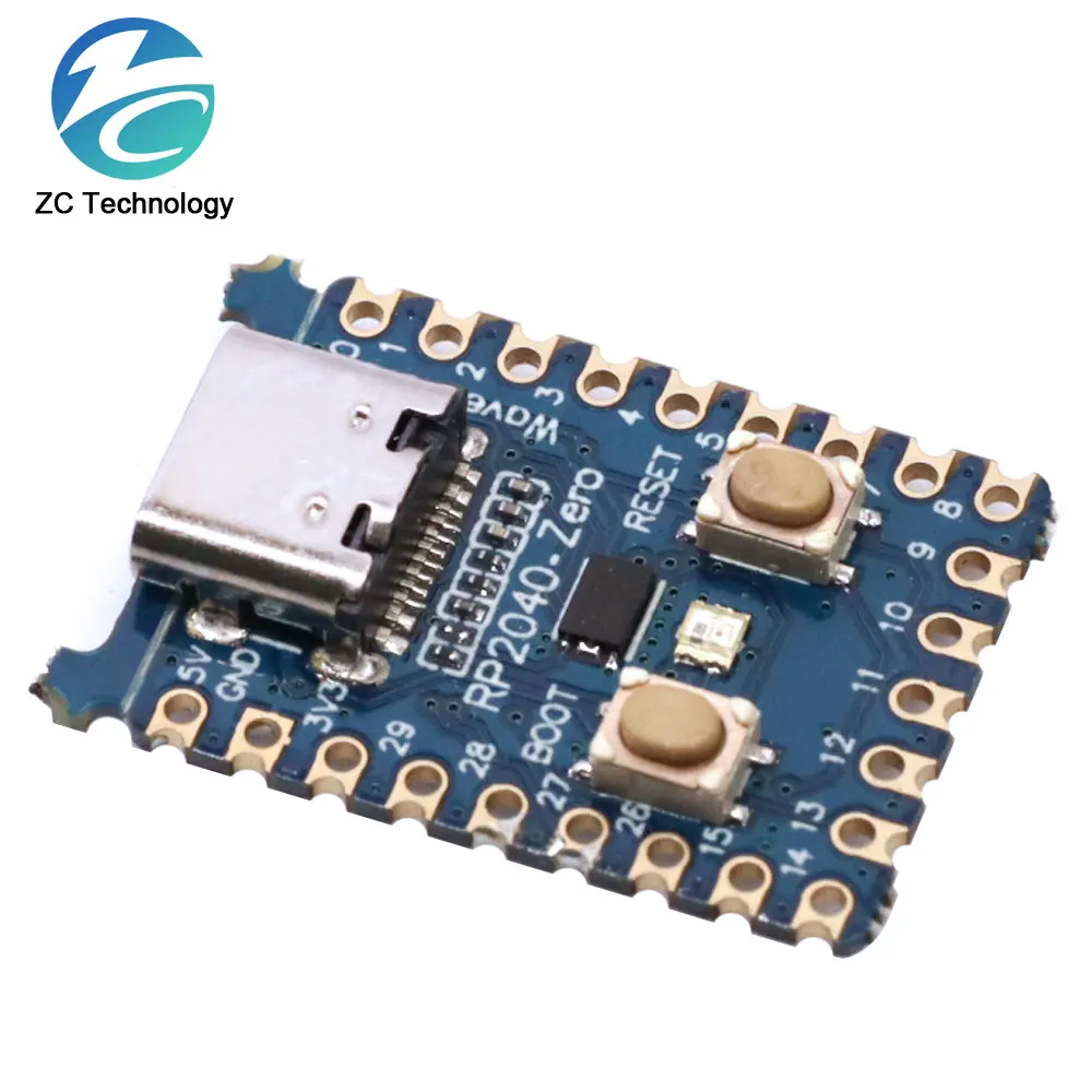 RP2040-Zero RP2040 для модуля Papan Pengembangan PICO Mikrokontroler Raspberry Pi двухъядерный Cortex M0 + Flash 2 Мб Процессор