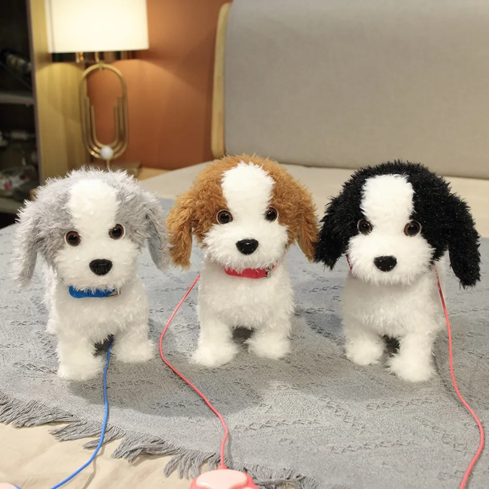 Simulation Electronic Plush Dog Toys Walking Barking Singing Musical Plush Interactive Toys Cute Puppy Doll for Boys Girls Gift