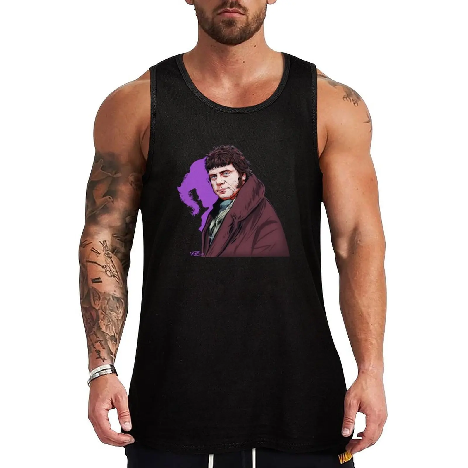 Oliver Reed - An illustration by Paul Cemmick Tank Top Muscle fit man sexy?costume