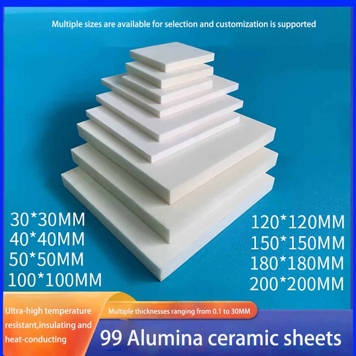 

99 Alumina Ceramic Sheet High-Temperature Resistant Insulating And Wear-Resistant Corundum Plate Experimental Ceramic Substrate